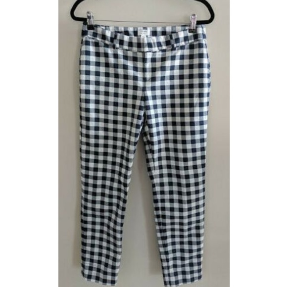 Crown Ivy Plaid Check Slim Skinny Pants 